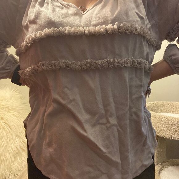 Altar’d State Pheasant light gray long sleeve - Picture 2 of 5